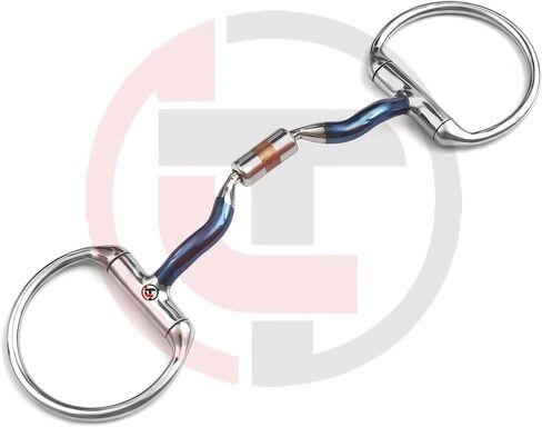 قطع حصان من نوع Eggbutt Ported Barl Snaffle من سبيكة حديد زرقاء حلوة - قطعة فم مريحة للخيول الحساسة، تخفيف لطيف لللسان، تصميم خد ثابت للتدريب والاستخدام اليومي in Kuwait