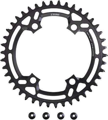 DJC Stone Chainring 110BCD for Sram Apex 4 Bolts Round Chainring 34 36 38 42T 44 46T 48 50T 54 56 58T 60 Road Bike MTB 9 10 11 12s Gravel in Kuwait