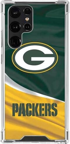 Skinit Clear Phone Case Compatible with Galaxy S23 Ultra - Officially Licensed NFL Green Bay Packers Design in Saudi Arabia