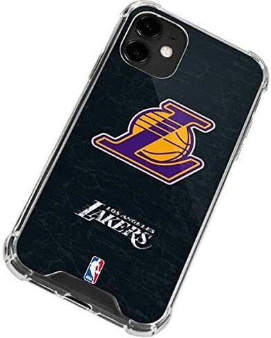حافظة هاتف Skinit الشفافة متوافقة مع iPhone 12 - تصميم شعار ثانوي مرخص رسميًا من NBA Los Angeles Lakers in Kuwait