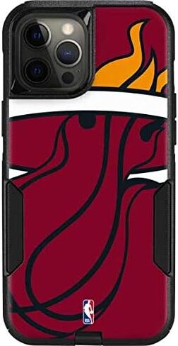 Skinit Decal Phone Skin Compatible with OtterBox Commuter Case for iPhone 12 Pro Max - Officially Licensed NBA Miami Heat Large Logo Design in Saudi Arabia