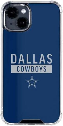 حافظة هاتف Skinit الشفافة متوافقة مع iPhone 15 Plus - تصميم سلسلة الأداء الأزرق NFL المرخص رسميًا من NFL Dallas Cowboys in Kuwait