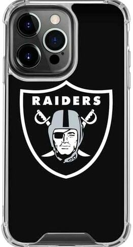 Skinit Clear Phone Case Compatible with iPhone 16 Pro Max - Officially Licensed NFL Las Vegas Raiders Large Logo Design in Saudi Arabia