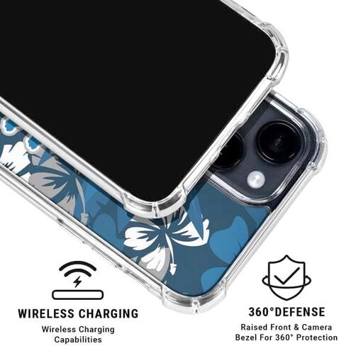 حافظة هاتف Skinit الشفافة متوافقة مع iPhone 15 - تصميم طباعة استوائية مرخص رسميًا من NFL Detroit Lions in Kuwait