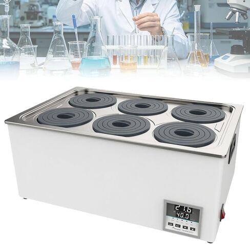 Scientific Digital Lab Water Bath, 1/2/4/6 Hole Thermostatic Stainless Steel Inner Water Bath with Digital Display, Research Center (6 Hole) in Saudi Arabia