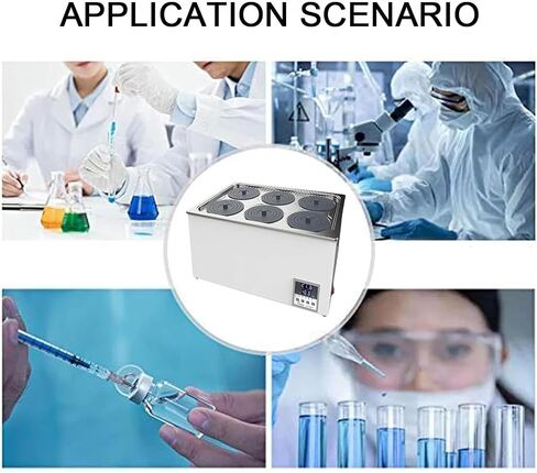 Scientific Digital Lab Water Bath, 1/2/4/6 Hole Thermostatic Stainless Steel Inner Water Bath with Digital Display, Research Center (6 Hole) in Saudi Arabia