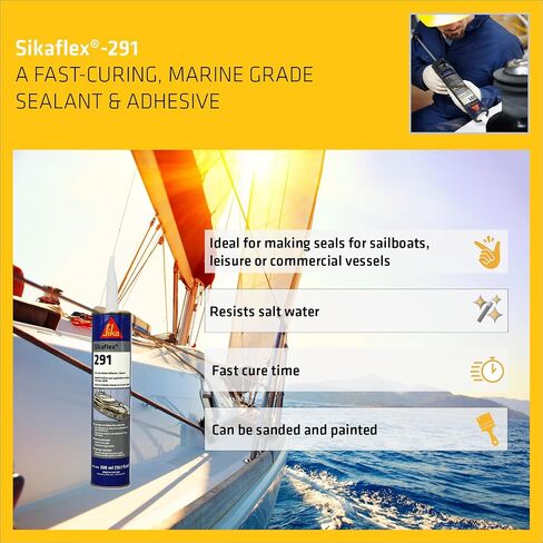Sikaflex 291 10.1oz and Sikaflex-221 10.1oz Black Multi-Purpose Marine Grade Polyurethane Sealants and Adhesives in Kuwait