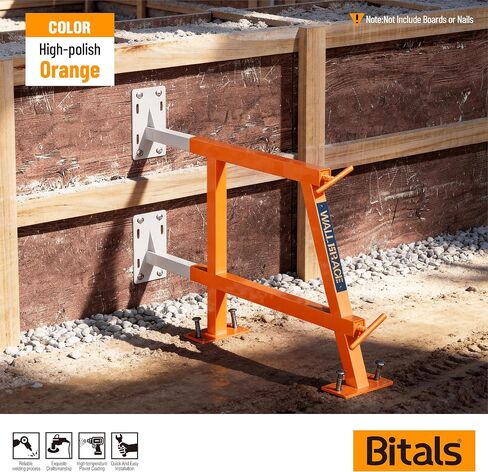 Adjustable Concrete Form Wall Brace Frame, Heavy Duty Steel Kicker Brace for Concrete Formwork Alignment Support 2P in Saudi Arabia
