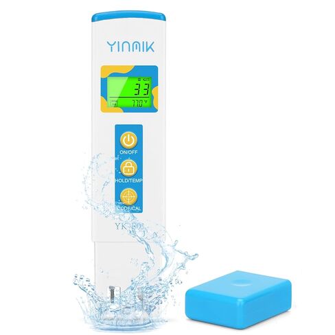 Smart Pool Monitor, Pool Salt Reader with Solar Powered, Digital pH Salt Meter for Salt Water Pool, YINMIK 5 in 1 pH Salinity EC TDS Temp Tester for Outdoor Pool, HOU Tub, SPA in Saudi Arabia