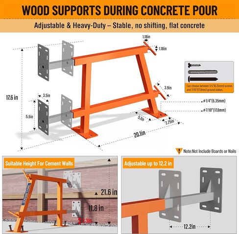 Adjustable Concrete Form Wall Brace Frame, Heavy Duty Steel Kicker Brace for Concrete Formwork Alignment Support 2P in Saudi Arabia