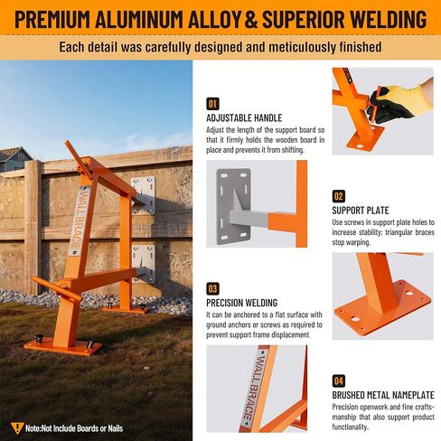 Adjustable Concrete Form Wall Brace Frame, Heavy Duty Steel Kicker Brace for Concrete Formwork Alignment Support 2P in Saudi Arabia