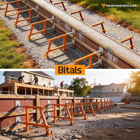 Adjustable Concrete Form Wall Brace Frame, Heavy Duty Steel Kicker Brace for Concrete Formwork Alignment Support 2P in Saudi Arabia