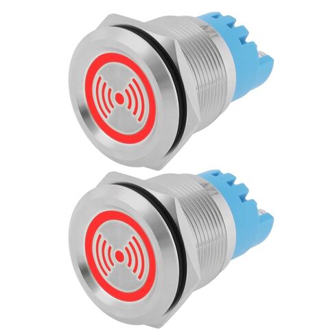ECSiNG 2Pcs 12V 22mm Waterproof Flash Buzzer LED Flash Alarm Intermittent Indicator Light for Electrical Control Panel in Saudi Arabia