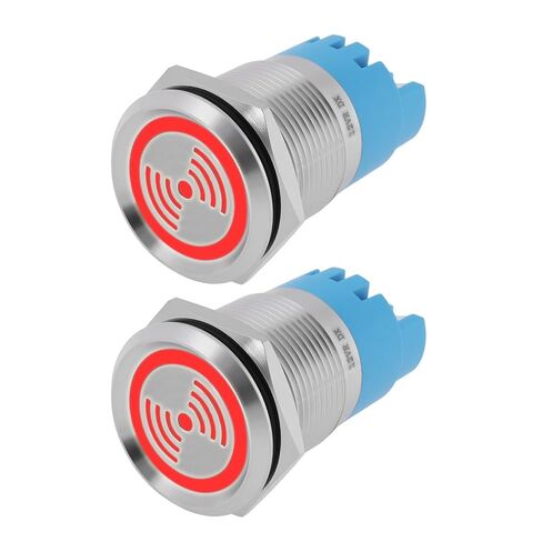 ECSiNG 2Pcs 12V 22mm Waterproof Flash Buzzer LED Flash Alarm Intermittent Indicator Light for Electrical Control Panel in Saudi Arabia