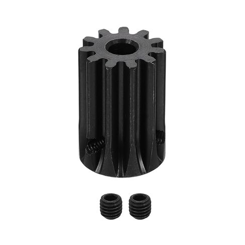 uxcell 1.5 Mod 8T Spur Gear 5mm Bore, 1045 Steel Pinion Gear Black Surface Treatment, 20°Pressure Angle, for Spur Rack and RC Model Car or Motor DIY in Saudi Arabia