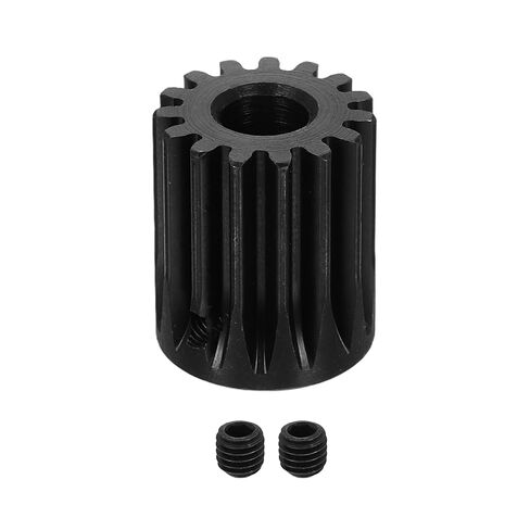 uxcell 1.5 Mod 8T Spur Gear 5mm Bore, 1045 Steel Pinion Gear Black Surface Treatment, 20°Pressure Angle, for Spur Rack and RC Model Car or Motor DIY in Saudi Arabia