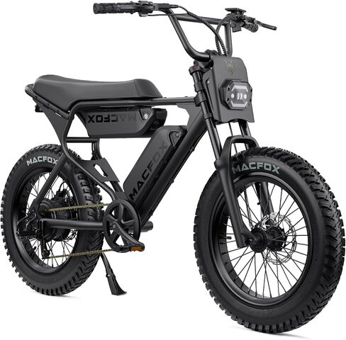 MACFOX X1S Electric Bike for Teens & Adults, UL Certified Class 2 Commuter Ebike, Street Legal Retro Fat Tire Cruiser, Safe 20MPH Campus Ride in Saudi Arabia