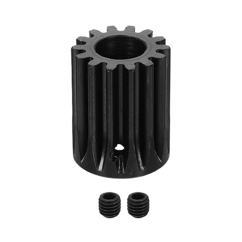 uxcell 1.5 Mod 8T Spur Gear 5mm Bore, 1045 Steel Pinion Gear Black Surface Treatment, 20°Pressure Angle, for Spur Rack and RC Model Car or Motor DIY in Saudi Arabia