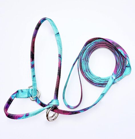 Extra Small Pattern Miniature Donkey Mini Mule Endless Adjustable Halter & Lead USA (Horse Halter) (Unicorn) in Saudi Arabia