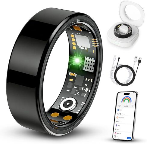 حلقة Benio Gen4 الذكية، ترقية 2026، حلقة صحية ذكية للنساء والرجال لتتبع اللياقة البدنية مع معدل ضربات القلب، أكسجين الدم، مراقبة النوم، عد الخطوات، بدون اشتراك in Kuwait