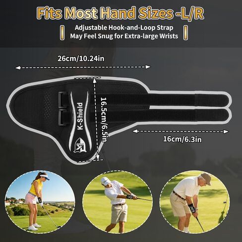 K-Shield Golf Wrist Brace, Wrist Training Aid& Golf Swing Trainer – Sun-Activated Color Change, Breathable Mesh, Adjustable Wrist Trainer & Swing Training Aid with Medical Splint for Left/Right Handed in Kuwait