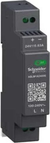شنايدر إلكتريك - ABLM1A24006 - مصدر طاقة موديكون 24 فولت 0.6 أمبير وحدات: 90 إلى 264 فولت تيار متردد، فردي، 24 فولت تيار مستمر، 15 وات، 0.625، in Kuwait