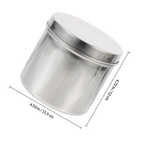 Mipcase 12cm 304 Stainless Steel Ointment Jar with Lid, Iodine-Resistant Unguent Storage Container, Gauze and Cotton Ball Holder for Professional Use in Kuwait