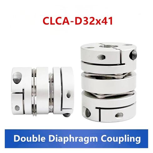 1 قطعة CLCA-D32x41 نوع المشبك من سبائك الألومنيوم اقتران الحجاب الحاجز المزدوج من أجل: تشغيل عالي السرعة، محرك برغي الرصاص المؤازر (10 مم إلى 11 مم) in Kuwait