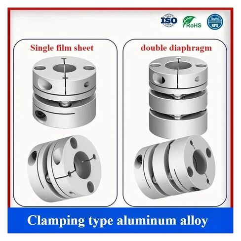 1 قطعة CLCA-D32x41 نوع المشبك من سبائك الألومنيوم اقتران الحجاب الحاجز المزدوج من أجل: تشغيل عالي السرعة، محرك برغي الرصاص المؤازر (10 مم إلى 11 مم) in Kuwait