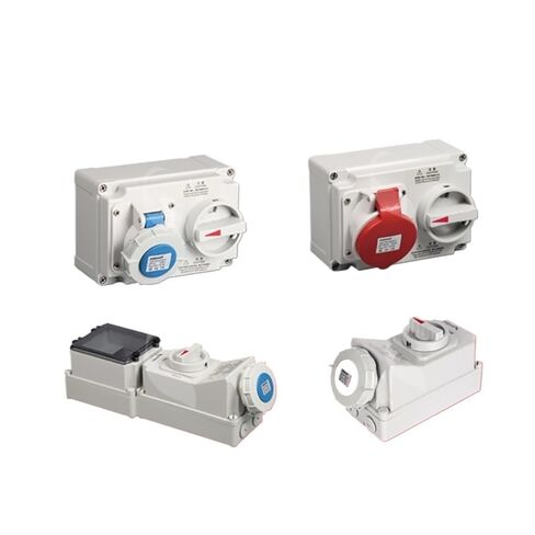 1 PCS Mechanical Interlocking Socket IP67 Waterproof Industrial Connector Power Controller European Standard Switch | [](SP-7278 3P 16A) in Kuwait