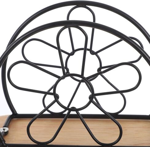 Mikinona 4pcs Stainless Steel Flower Napkin Holder Upright Paper Towel Dispenser for Restaurant Dining Table Home Party Farmhouse Napkin Storage Organizer in Kuwait