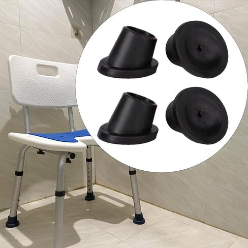 4 Pieces Chair Leg Cap Heavy Duty Replacement Feet Cap Rubber Feet Pads Non Slip Slope Rubber Tips Suitable for Shower Use Elderly, 28mm in Saudi Arabia