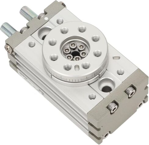 Pneumatic Rotary Actuator, 10A 20A 30A 190 Degree Adjustable Rotary Pneumatic Air Cylinder, M5 Air Cylinder, 0.1-1.0MPa, Angle Adjustment Range 0-190° (MSQB-10A) in Saudi Arabia