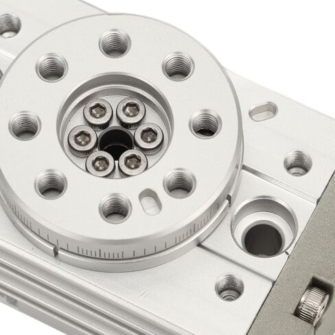 Pneumatic Rotary Actuator, 10A 20A 30A 190 Degree Adjustable Rotary Pneumatic Air Cylinder, M5 Air Cylinder, 0.1-1.0MPa, Angle Adjustment Range 0-190° (MSQB-10A) in Saudi Arabia