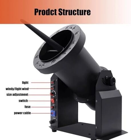 ماكينة ثلج LED 220 فولت 2000 وات مع تشغيل صامت، 12 مصباح RGB، DMX وجهاز تحكم عن بعد لعيد الميلاد وحفلات الزفاف وأحداث DJ in Kuwait