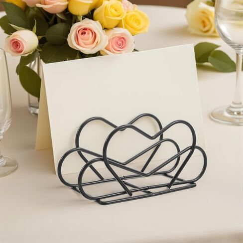 CALLARON 2pcs Metal Napkin Holder Set Heart-shaped Standing Paper Napkin Dispensers for Kitchen Coffee Shop Restaurant Tabletop Tissue Rack in Kuwait