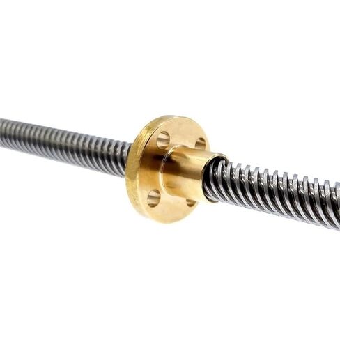 1PC T10 Trapezoidal Lead Screw 304 Stainless Steel 2/4/8mm Lead with Brass Nut 100-800mm(Lead 14mm,Only 2pcs Nut) in Kuwait