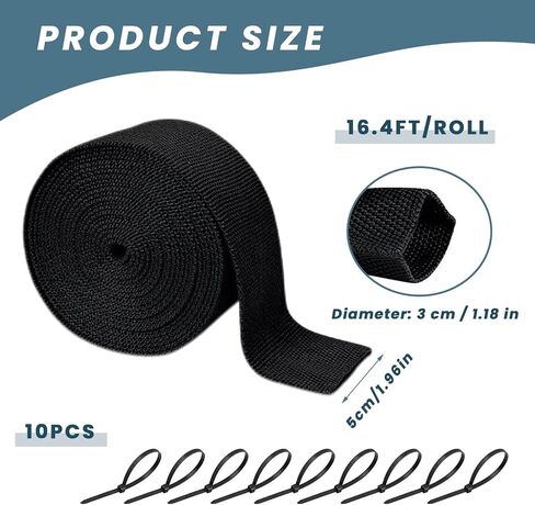 16 FT Anchor Chain Protective Cover, Chain Sleeve with Zip Ties, Winch Rope Sleeve for Protecting Boat Anchor Chain from Damage in Kuwait