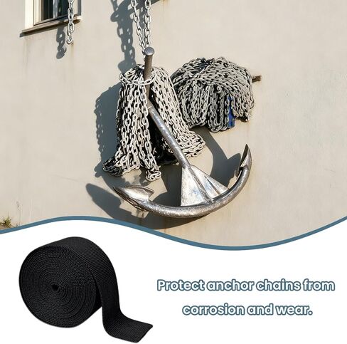 16 FT Anchor Chain Protective Cover, Chain Sleeve with Zip Ties, Winch Rope Sleeve for Protecting Boat Anchor Chain from Damage in Kuwait