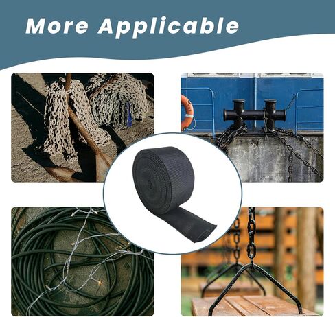 16 FT Anchor Chain Protective Cover, Chain Sleeve with Zip Ties, Winch Rope Sleeve for Protecting Boat Anchor Chain from Damage in Kuwait