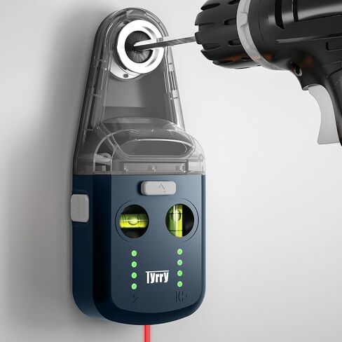 4-in-1 Laser Level Tool with Line Laser, Drill Dust Collector, Wall Bracket, Electronic Vacuum Suction Cup, 1800 mAh Battery, Leveler Tool Perfect for Picture Hanging, Painting, Home Renovations in Kuwait