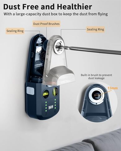 4-in-1 Laser Level Tool with Line Laser, Drill Dust Collector, Wall Bracket, Electronic Vacuum Suction Cup, 1800 mAh Battery, Leveler Tool Perfect for Picture Hanging, Painting, Home Renovations in Kuwait