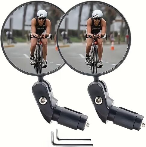 Universal Bicycle Mirror Rearview Adjustable Rotate Wide-Angle Cycling Handlebar Rear View Mirrors for Road Bike Accessory in Saudi Arabia