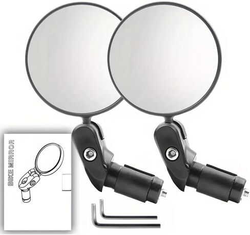 Universal Bicycle Mirror Rearview Adjustable Rotate Wide-Angle Cycling Handlebar Rear View Mirrors for Road Bike Accessory in Saudi Arabia