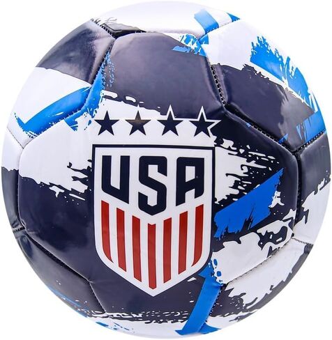 Icon Sports Officially Licensed U.S. Soccer Federation USWNT Soccer Ball Size 5 - Blue Charge White in Saudi Arabia