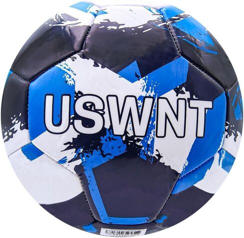Icon Sports Officially Licensed U.S. Soccer Federation USWNT Soccer Ball Size 5 - Blue Charge White in Saudi Arabia