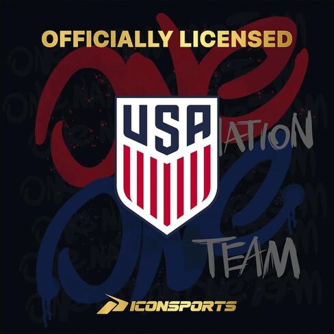 Icon Sports Officially Licensed U.S. Soccer Federation USWNT Soccer Ball Size 5 - Blue Charge White in Saudi Arabia
