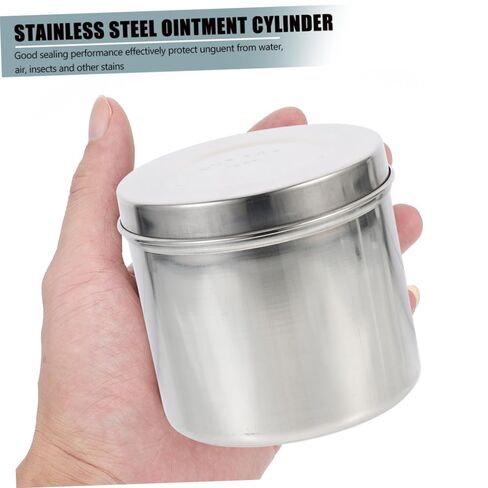 NUOBESTY 304 Stainless Steel Ointment Jar 8cm Thickened Container Dressing Storage Canister Resistant to Iodine for Gauze and Cotton Balls in Kuwait