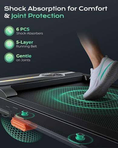 TREAFLOW Walking Pad with Incline, Under Desk Treadmill Portable for Home, 2.5HP Mini Walking Treadmill, 265 lbs Capacity, LED Screen, Remote Control, Compact Design in Kuwait