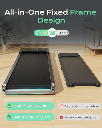 TREAFLOW Walking Pad with Incline, Under Desk Treadmill Portable for Home, 2.5HP Mini Walking Treadmill, 265 lbs Capacity, LED Screen, Remote Control, Compact Design in Kuwait